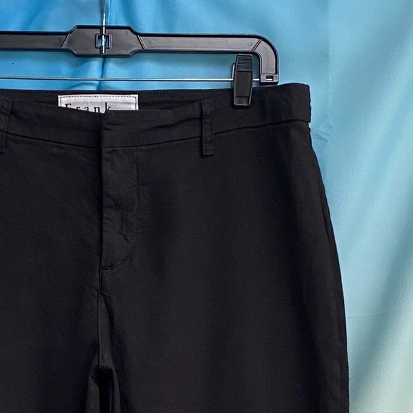 Frank & Eileen Kinsale Performance Cotton Linen Crop Pants Size: 10 Black - Picture 3 of 15